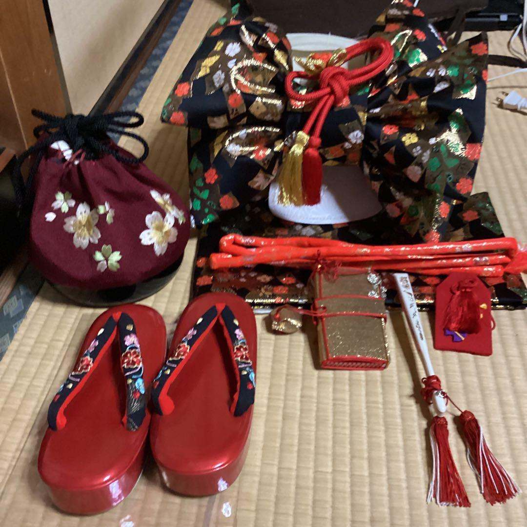 七五三七歳用フルセット　帯幅18センチ　草履21センチ