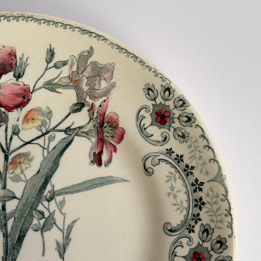 希少　美品　フランスアンティーク　ジョワジールロワ　切り花　平皿