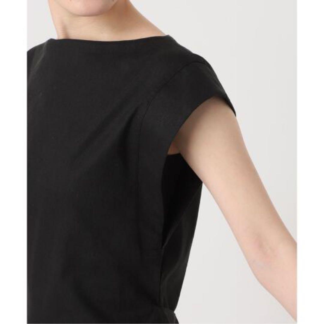 イエナ ストレッチリネンワンピース ブラック