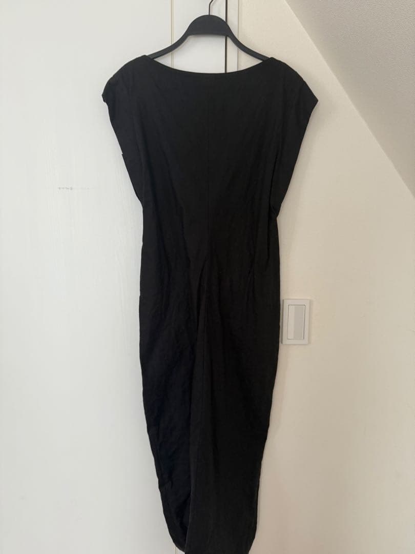 イエナ ストレッチリネンワンピース ブラック