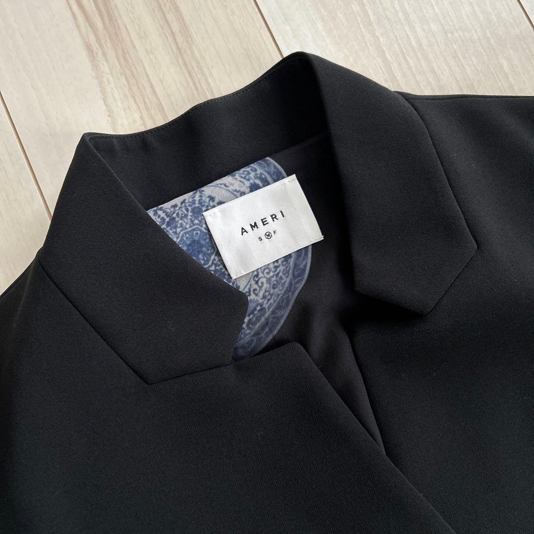 新品タグ付き Ameri NOTCH PRINT LINING JACKET 黒