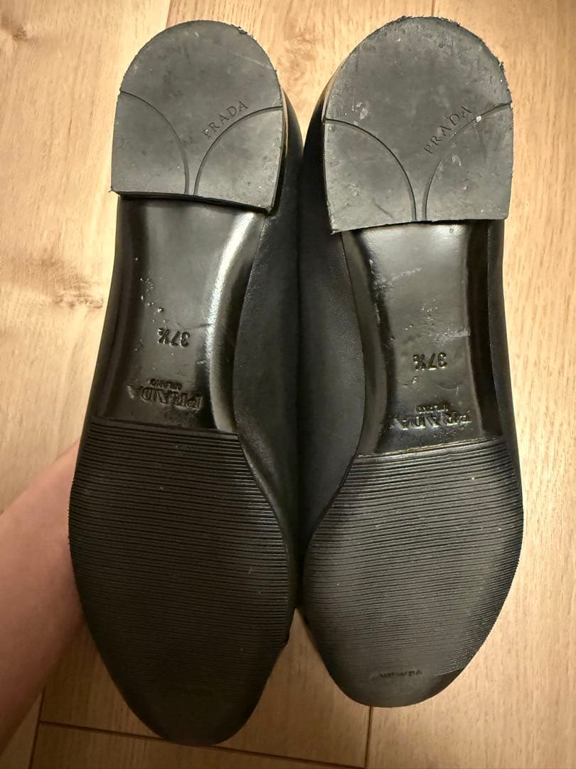 PRADA バレエシューズ ブラック 37.5
