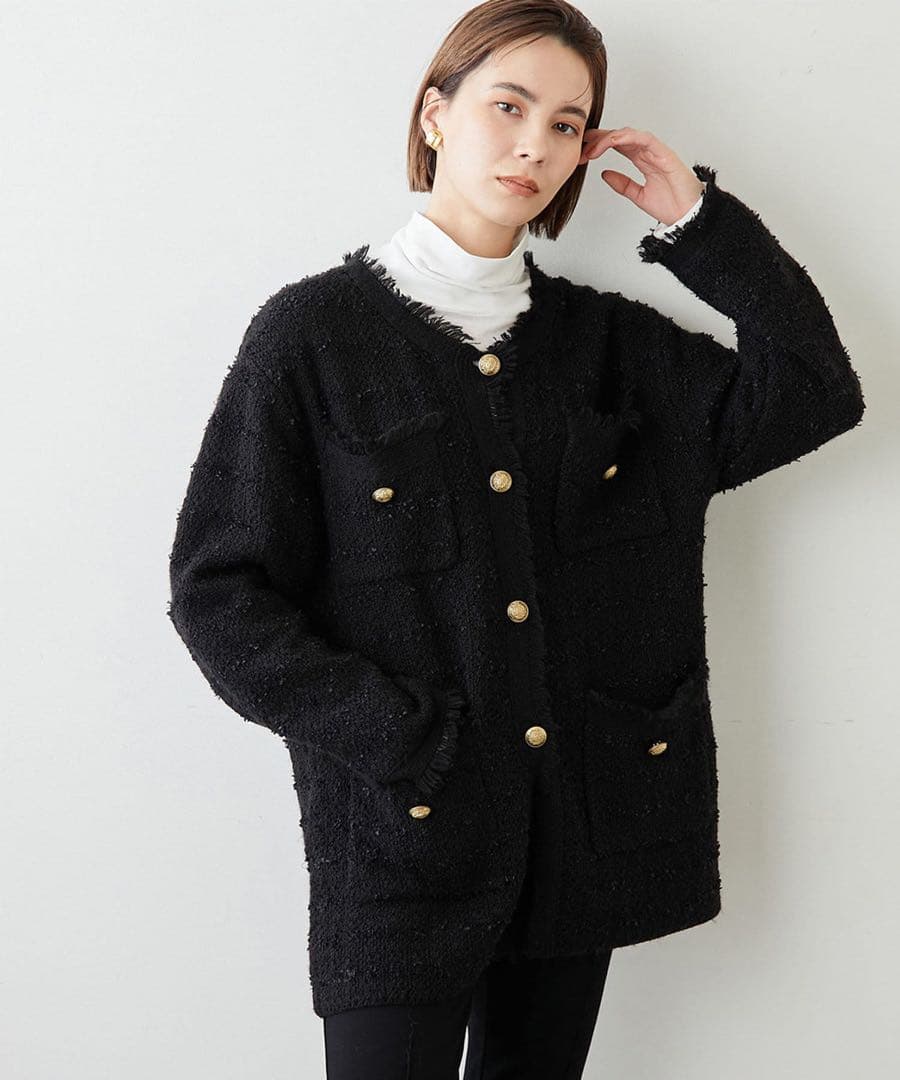 美品 定価3.5万円❤️ウィムガゼット ツイードニットジャケット⭐️送料無料