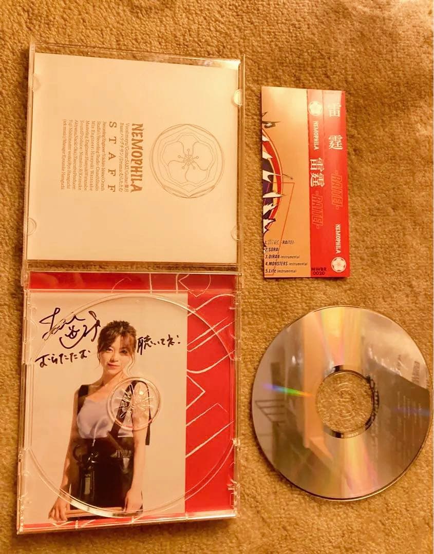 NEMOPHILA 雷霆 CD 初回購入特典 直筆サイン入り写真付き レア‼️