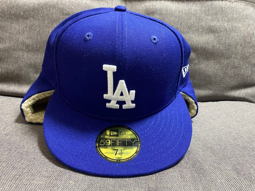 ニューエラ 59FIFTY ドジャース ドッグイヤーキャップ 7 1/2 冬用