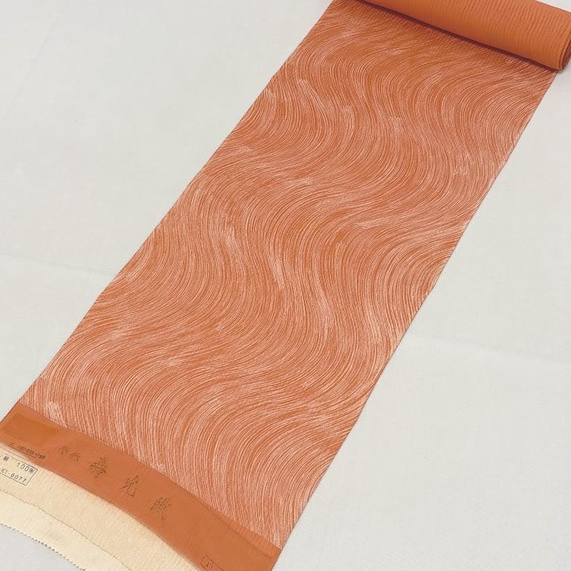 ゆりのはな　着尺反物　寿光織　小紋　着尺　反物　ちりめん　流水　正絹　B609