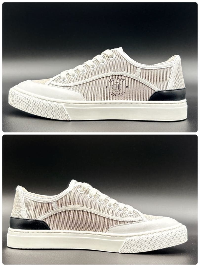 【極美品】HERMES トワルH ゲット　スニーカー