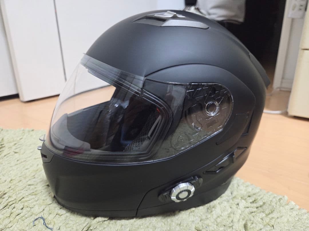 フルフェイスヘルメット マットブラック　インカム　Bluetooth　電話