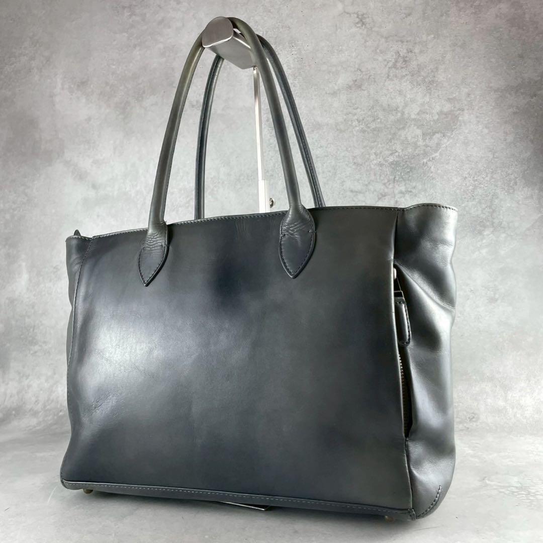 マザーハウス トートバッグ アンティーク キャリア A4収納可能 グレー