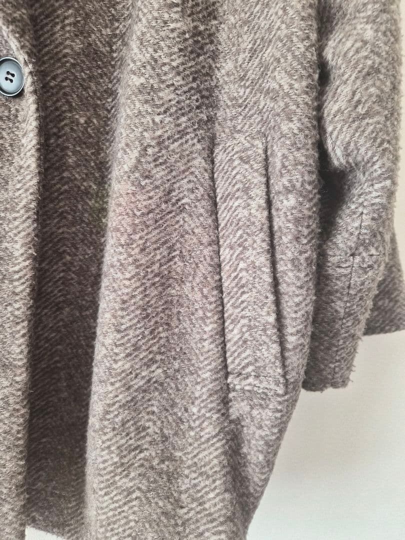 Spick & Span　Wスライバーヘリンボーン ミドルコート　2022AW