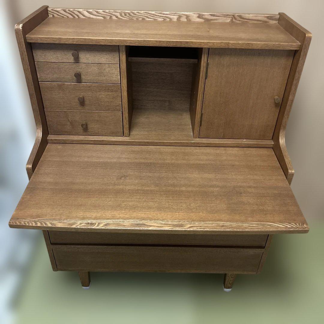 北欧風　ノルディック　ライティングビューロー　机　デスク　パソコンデスク　木製