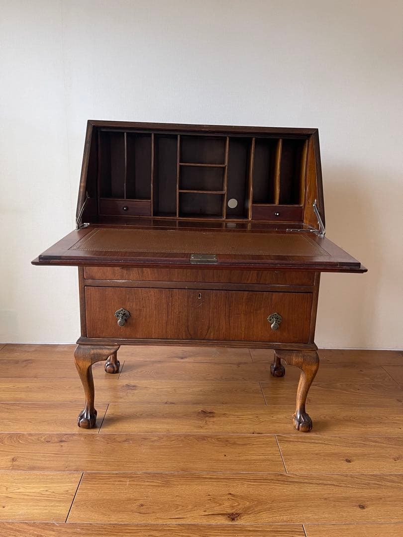 み*こ様 アンティーク木製ライティングビューロー/勉強机デスク