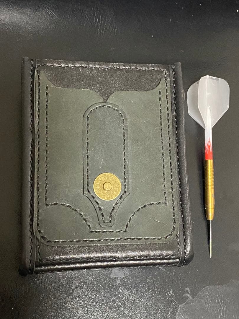 【レザーハンドメイド_全て手縫い】ドロップインダーツケースNo.63