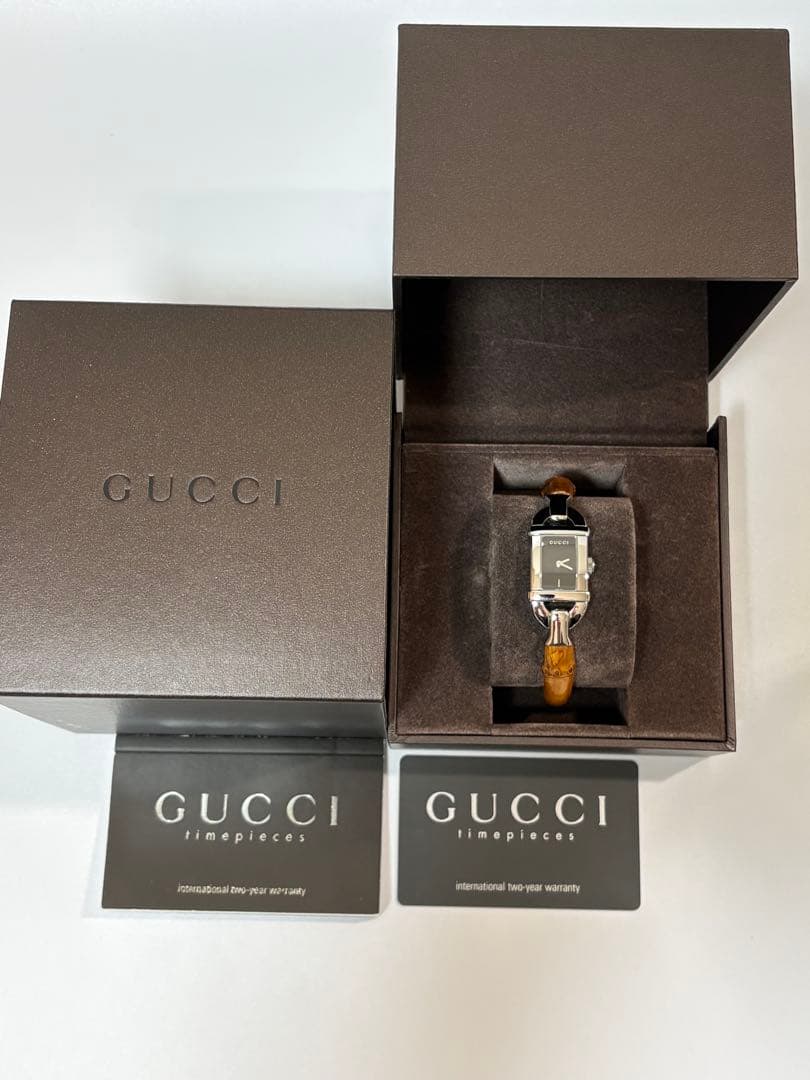 【極美品】GUCCI グッチ 6800L バンブーバングルウォッチ
