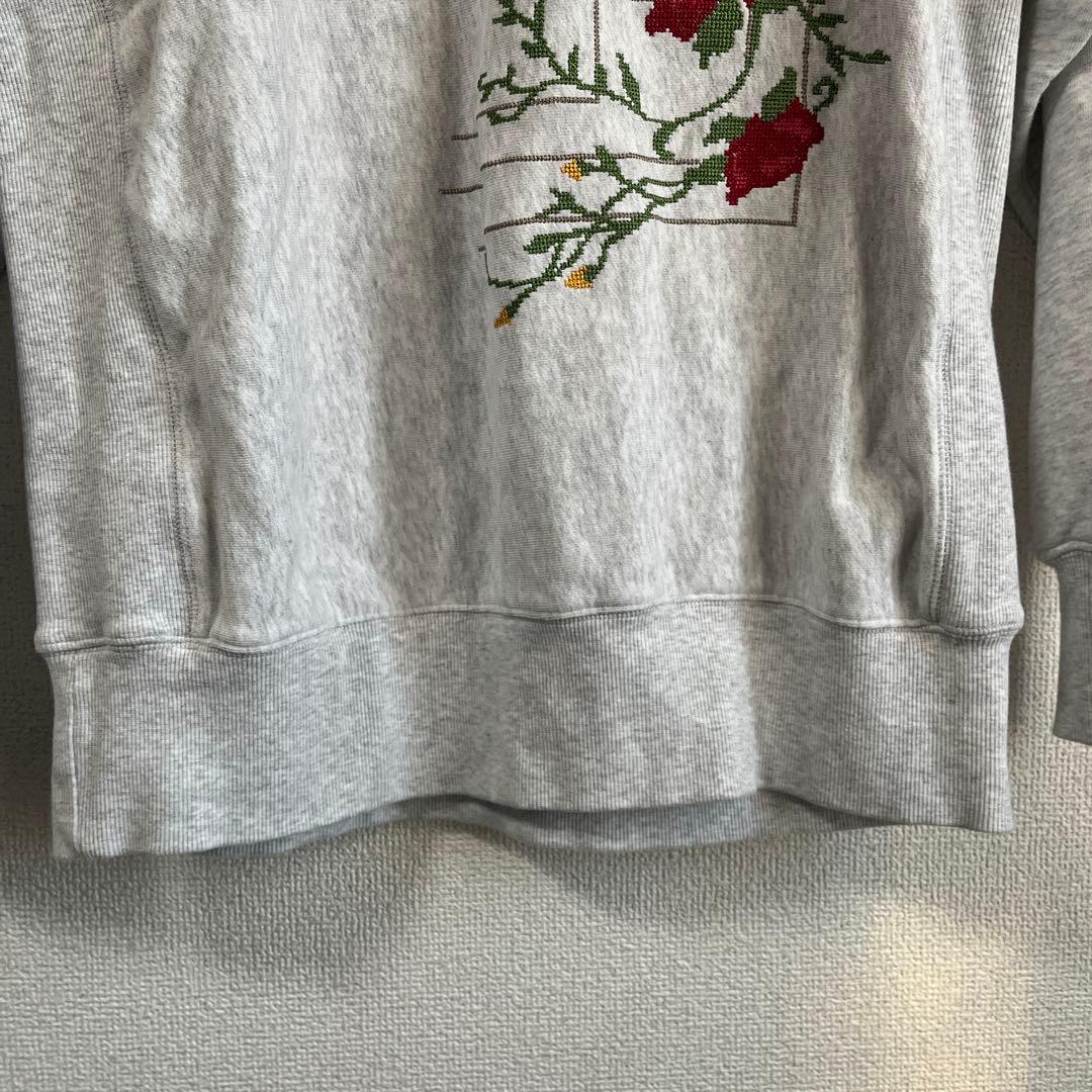 【美品】Freada フリーダ クロスステッチ刺繍 カレッジスウェット フリー