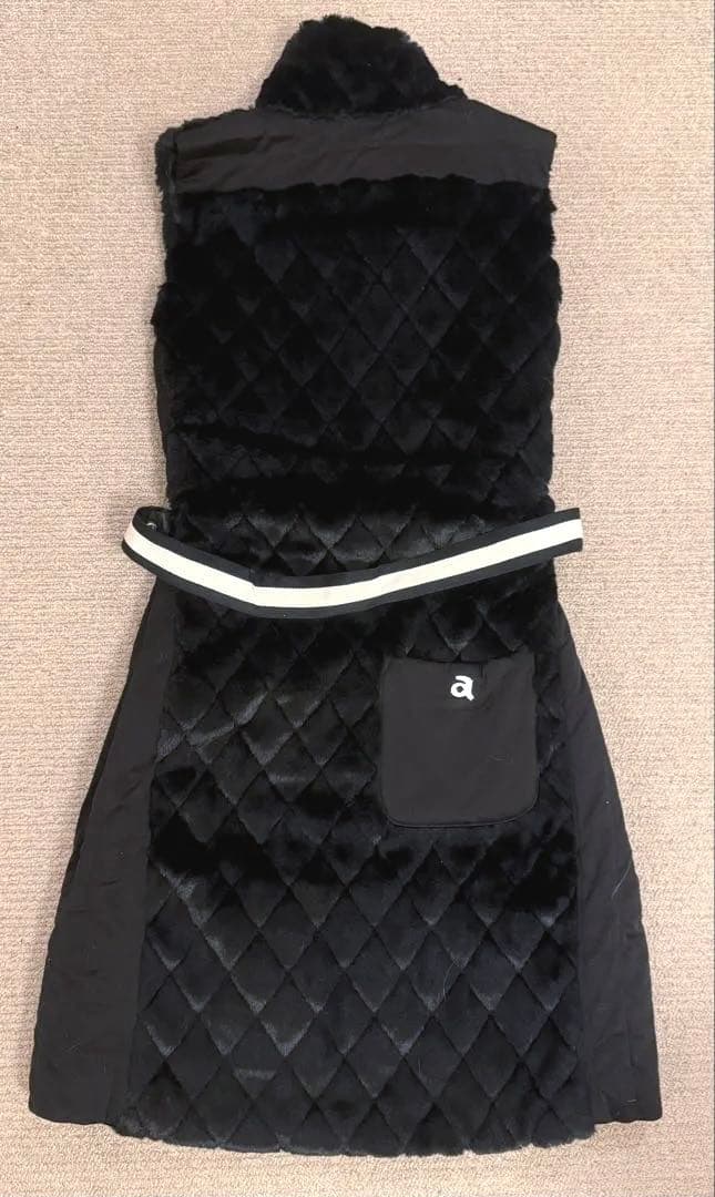 archivio レディース ブラックファーワンピース（キルティング）