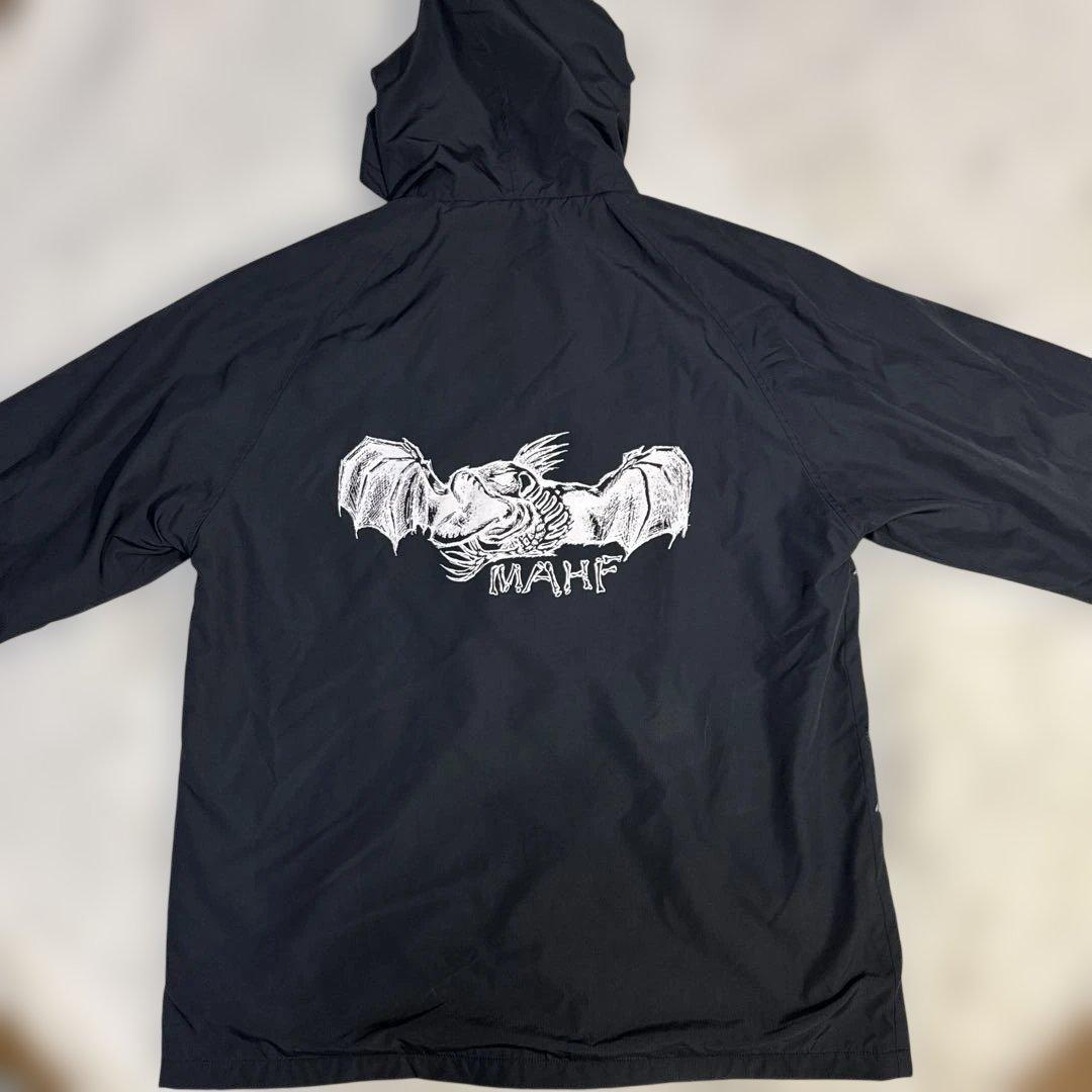 美品　MAHF マーフ　コーチジャケット　フード付き　裏起毛　サイズM