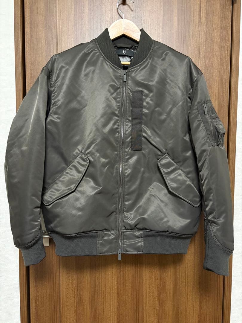 ユニクロ +J ハイブリッドダウンオーバーサイズMA-1 グレー Lサイズ