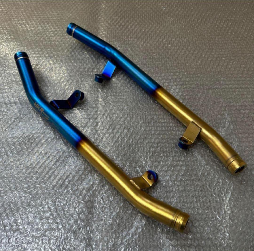 シグナスX 4型　5型　グラブバー チタンカラータンデムバー