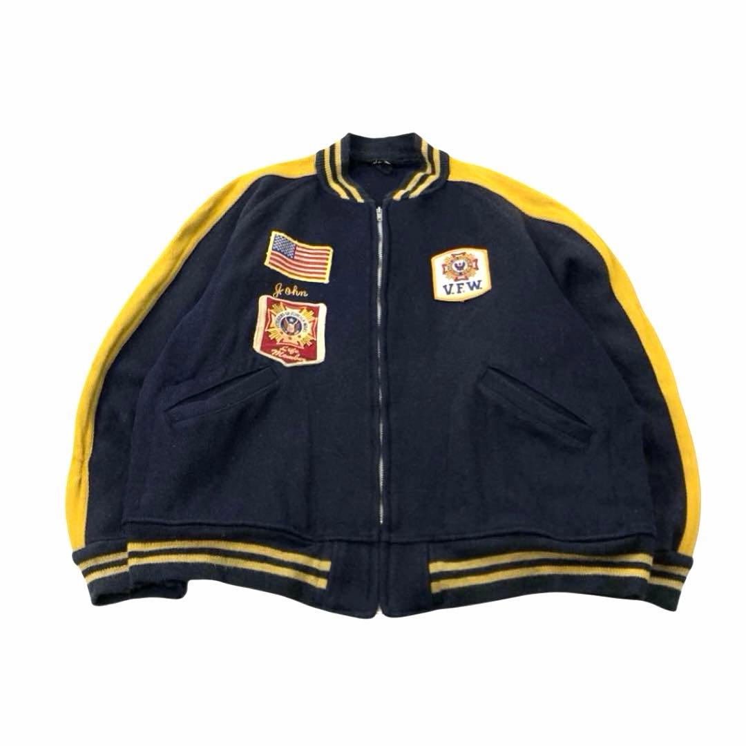 60s V.F.W.退役軍人会 スタジャン ヴィンテージ VFW ワッペン　XL