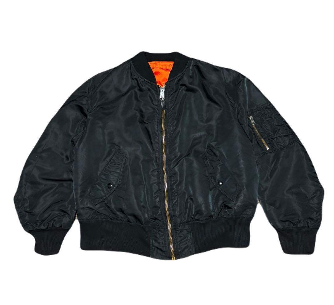 ALPHA INDUSTRIES MA-1 フライトジャケット ブラック　L