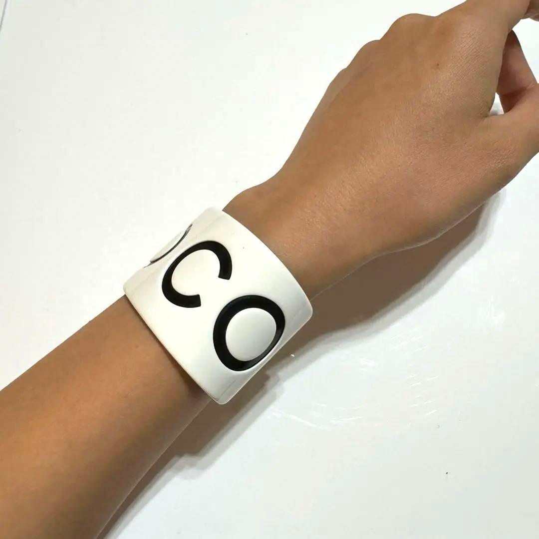 シャネル CHANEL ホワイト バングル ヴィンテージ