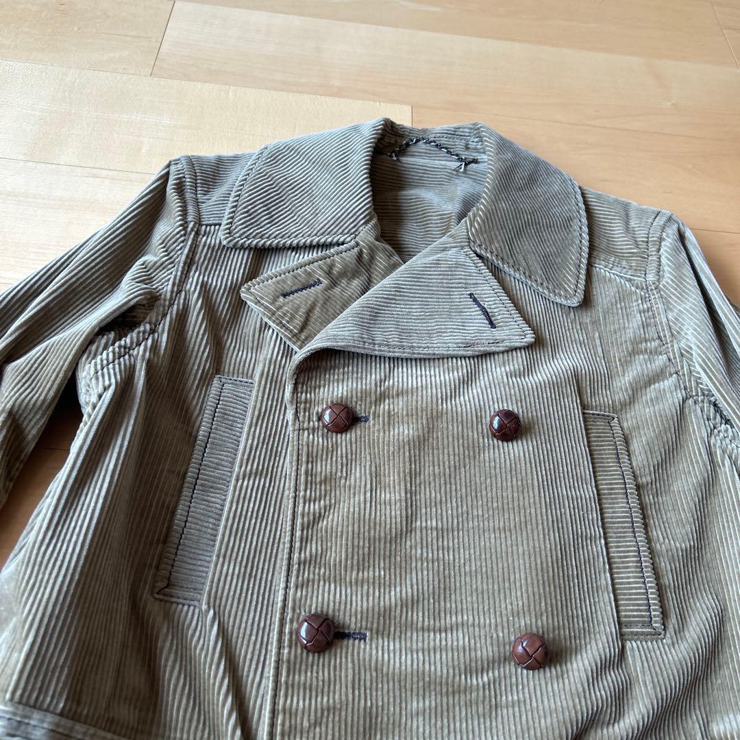 ナンバーナイン　ジョージ期　コーデュロイ　Pコート ベージュ