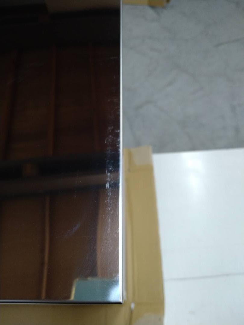 7056　ステンレス天板頑丈カウンター幅90白