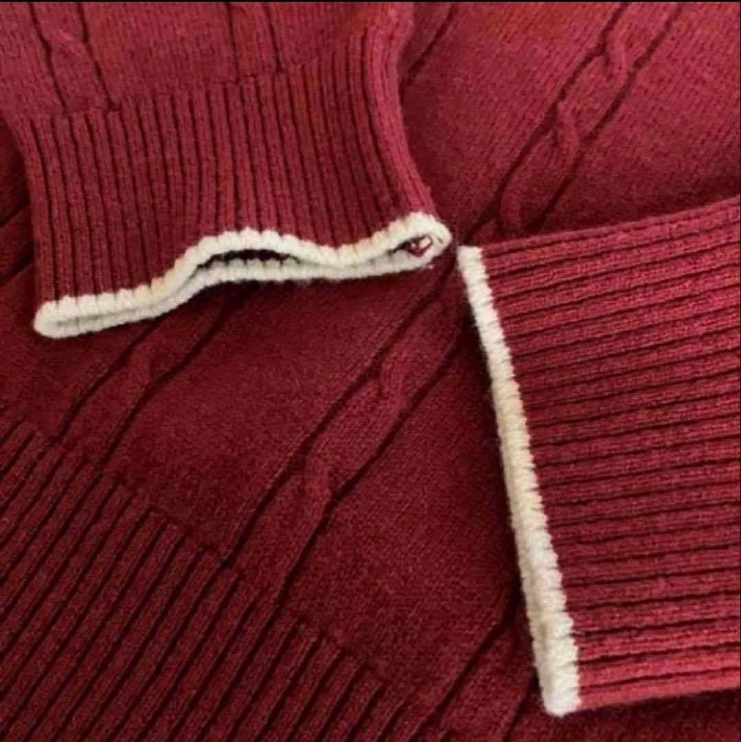 BURBERRY GOLF ハーフジップ ニット セーター LLサイズ カシミヤ