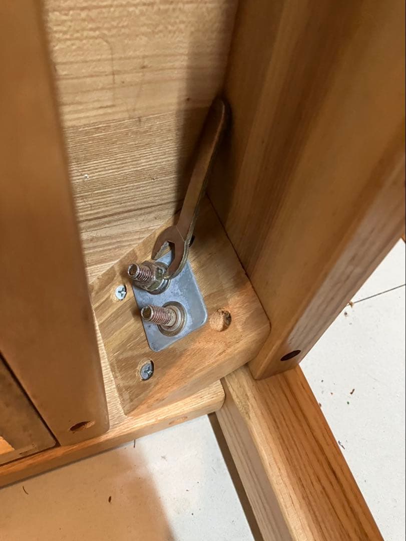 再出品 /あき　無印良品　タモ材デスク　事務机　学習机　木製机　引き出し付