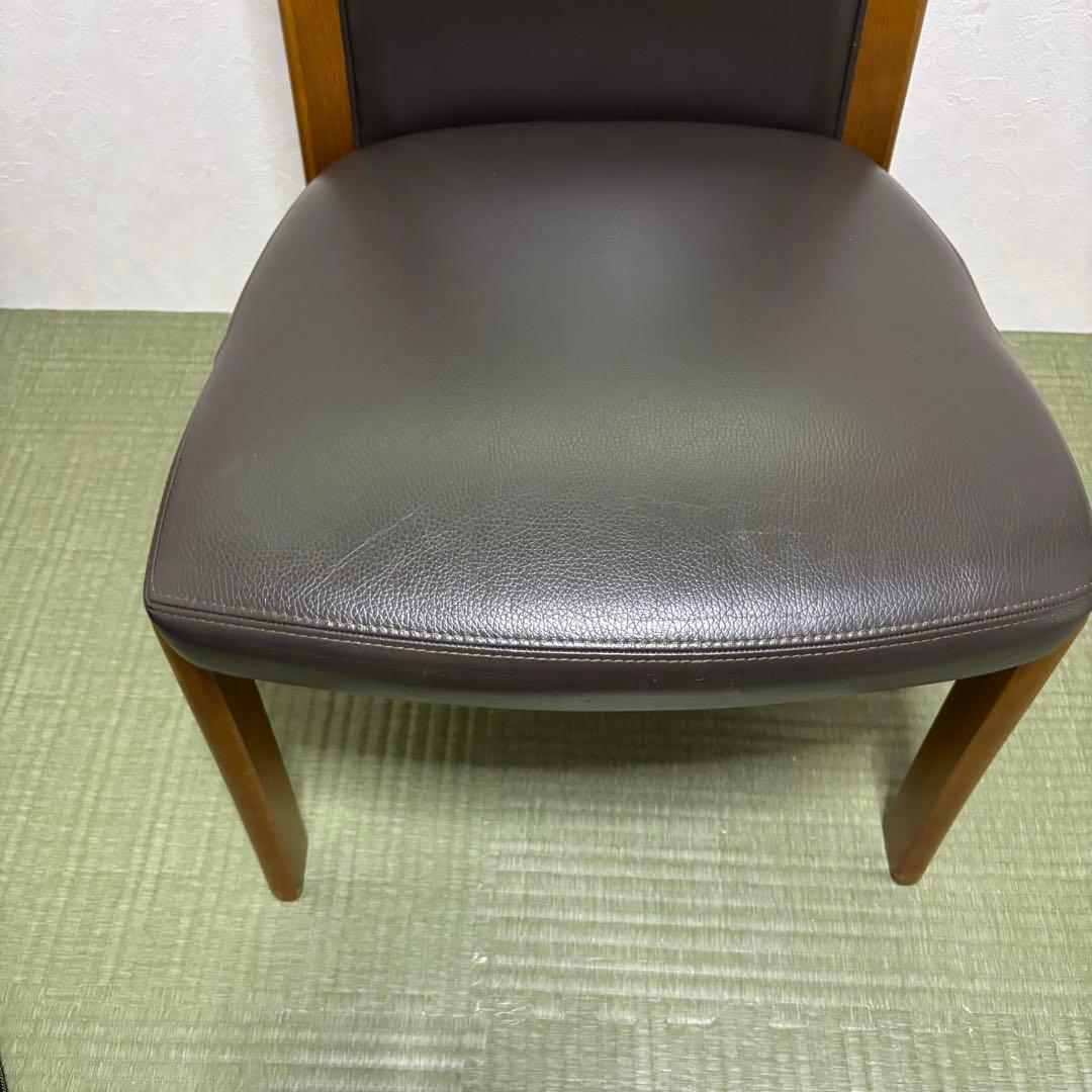 【浜本工芸】No.3800 ダイニングチェア1脚・本革・ナラ材・椅子・楢材無垢
