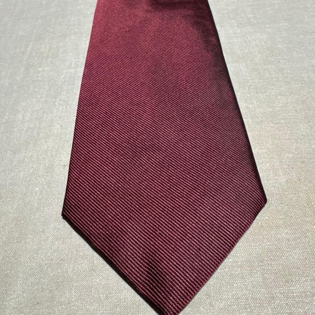 ジョンコンフォート レップソリッドタイ（ワインレッド無地）