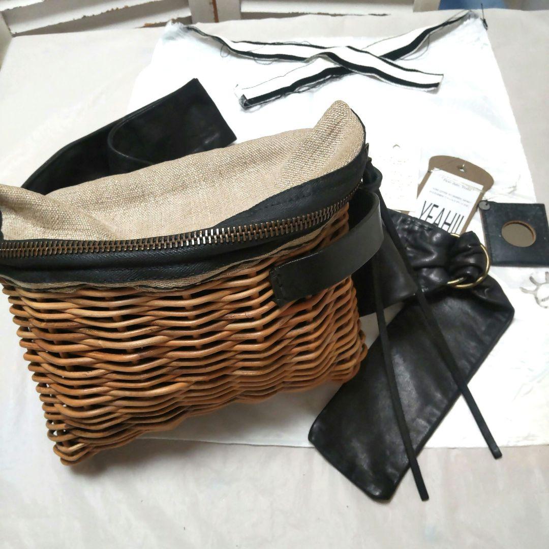 か　ebagosエバゴス　かごボディーバッグ ブラック