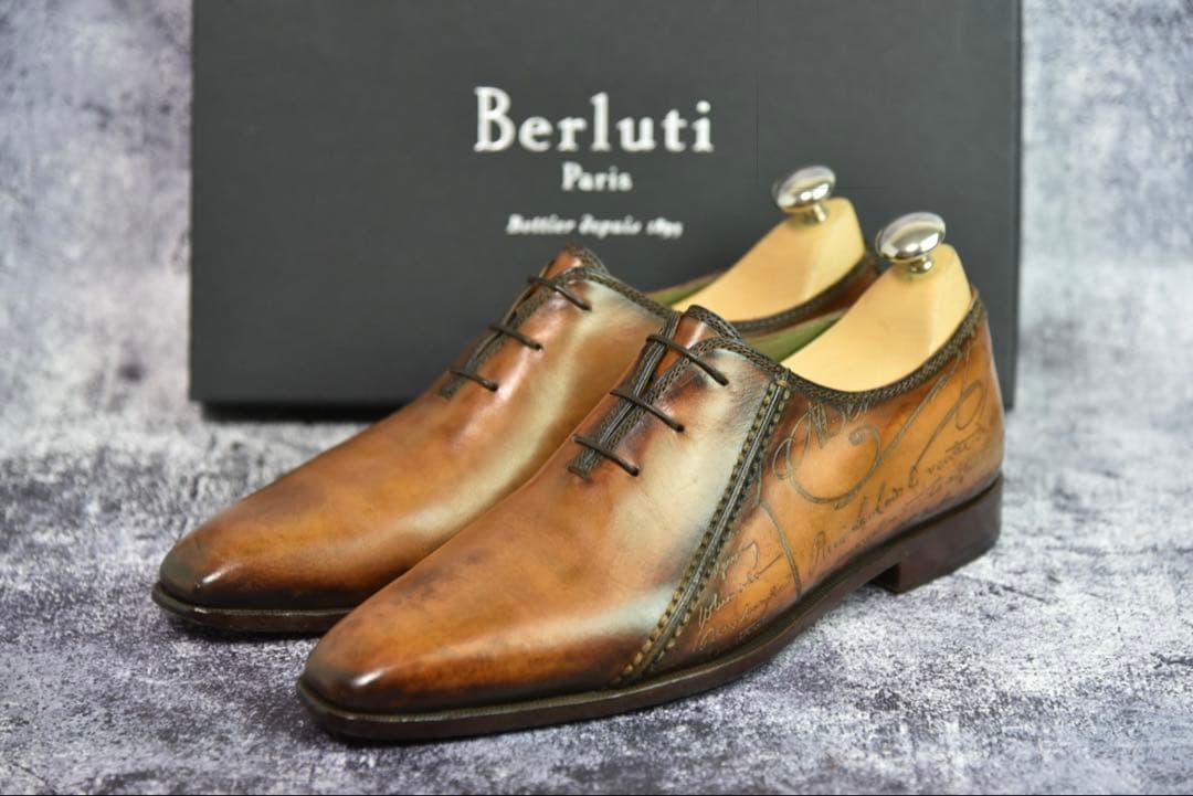 ベルルッティ　スカーズ　サイズ7.5　パティーヌ　スクリット　カリグラフィ