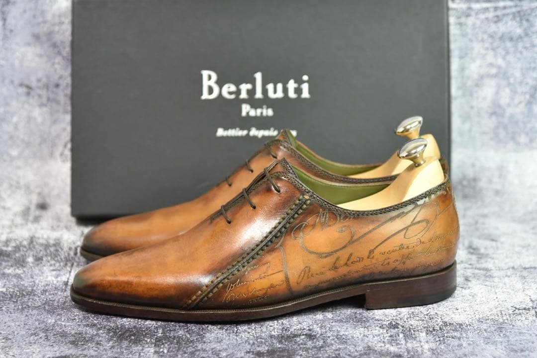 ベルルッティ　スカーズ　サイズ7.5　パティーヌ　スクリット　カリグラフィ