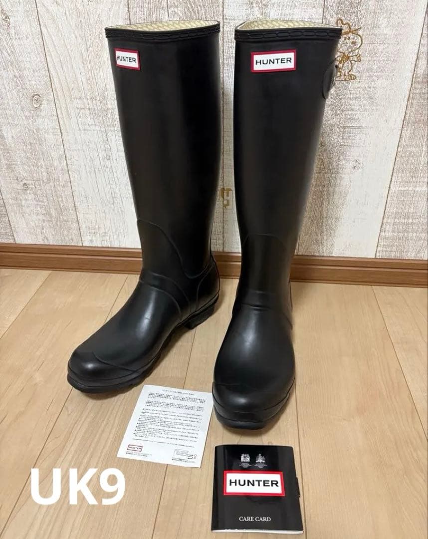 26.5~27㎝☆新品HUNTERレインブーツUK9 ハンターロングブーツ 長靴