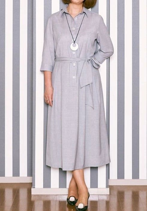 【未使用】madameHcloset グレーシャツ ワンピースサイズ38