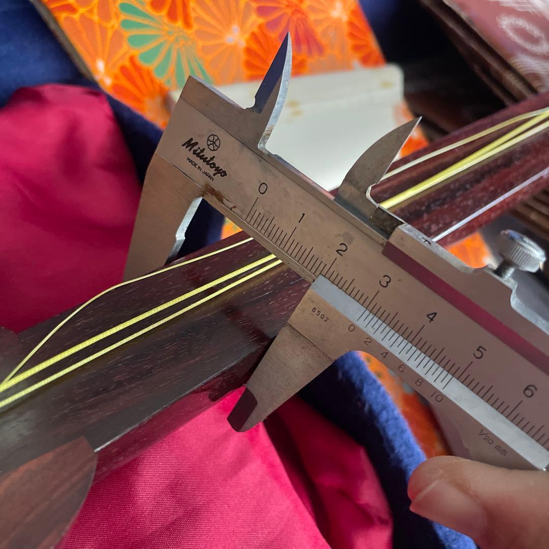 jazzloveyoko三味線　東さわり　紅木　皮やぶれなし　撥付き