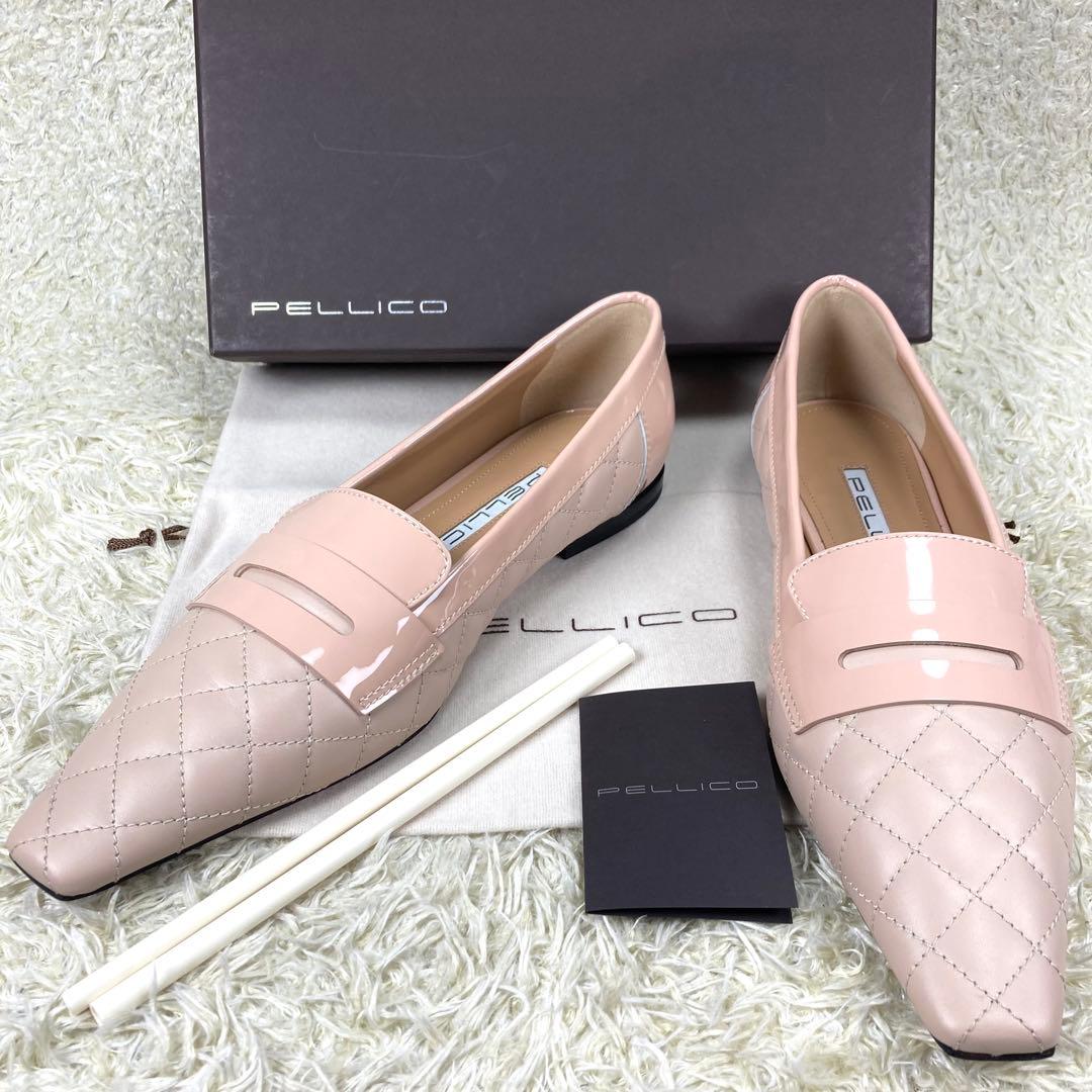 『未使用』PELLICO DAMA キルティング フラットパンプス ピンク 38