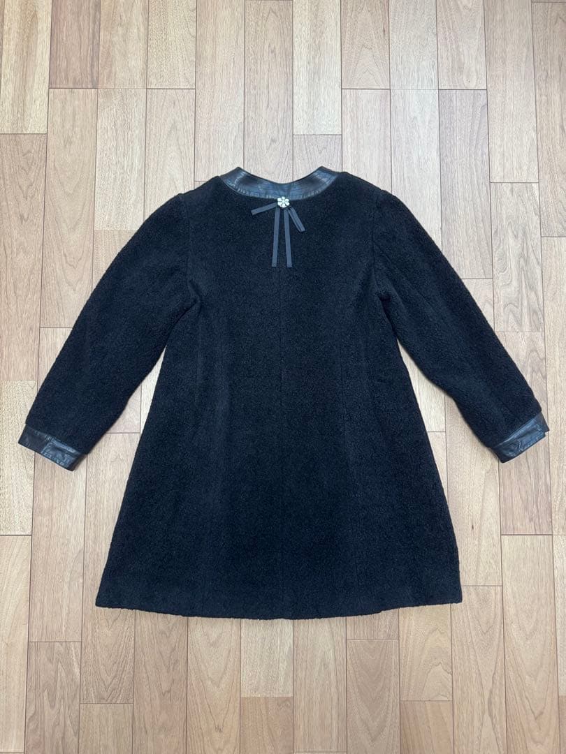 最終値下げ！Super Beauty ノーカラージャケット ブラック ボア　44