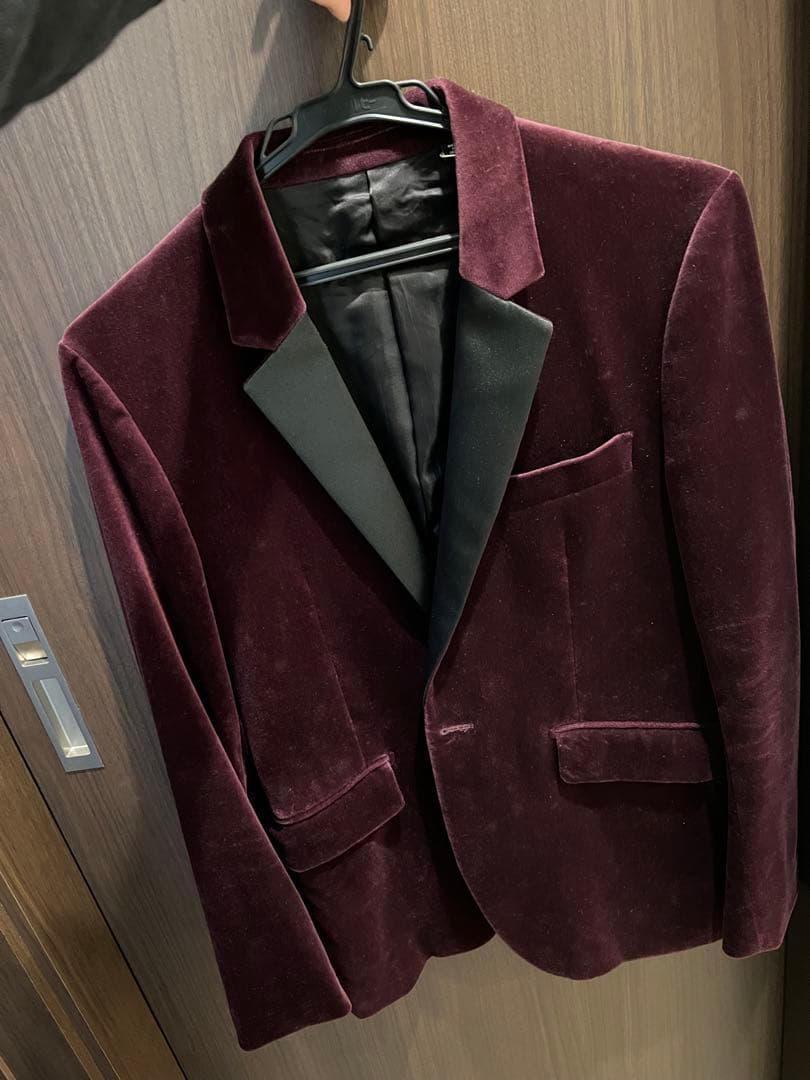 バーガンディ ベルベットジャケット　パンツ　セットアップ サイズ0 knott