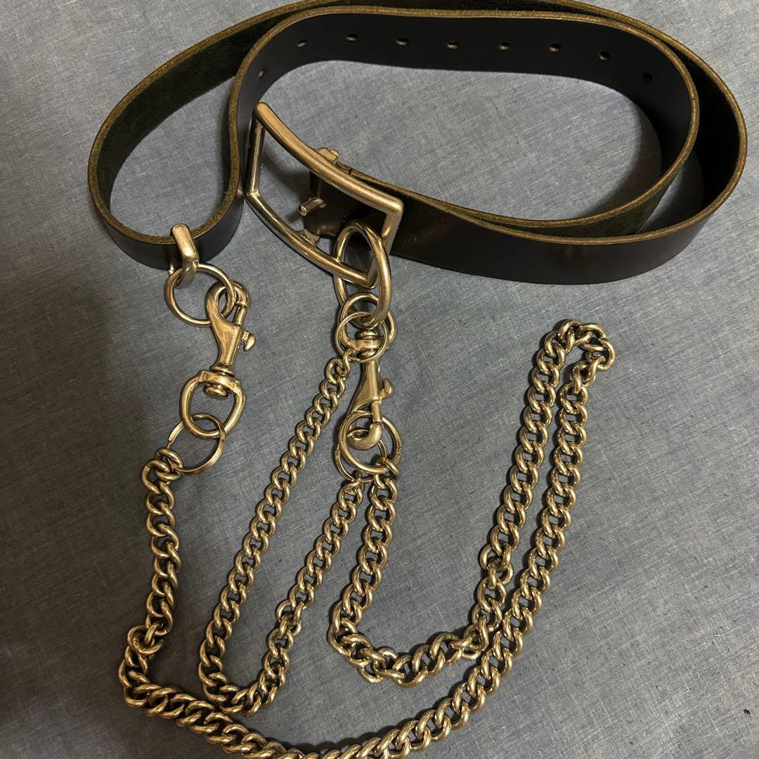 Comme des Garçons HOMME PLUS レザーベルトチェーン付