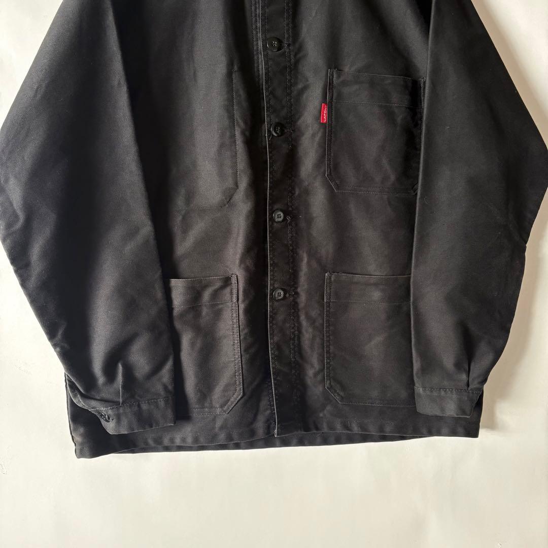 フランス製 ブラックモールスキンジャケット ユーロ ヴィンテージ 古着 フレンチ