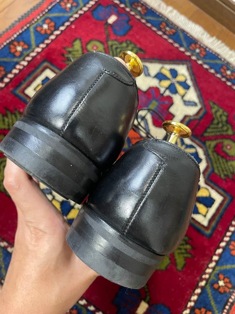 クロケット&ジョーンズ HALLAM ハラム UK7.5E 黒 ストレートチップ