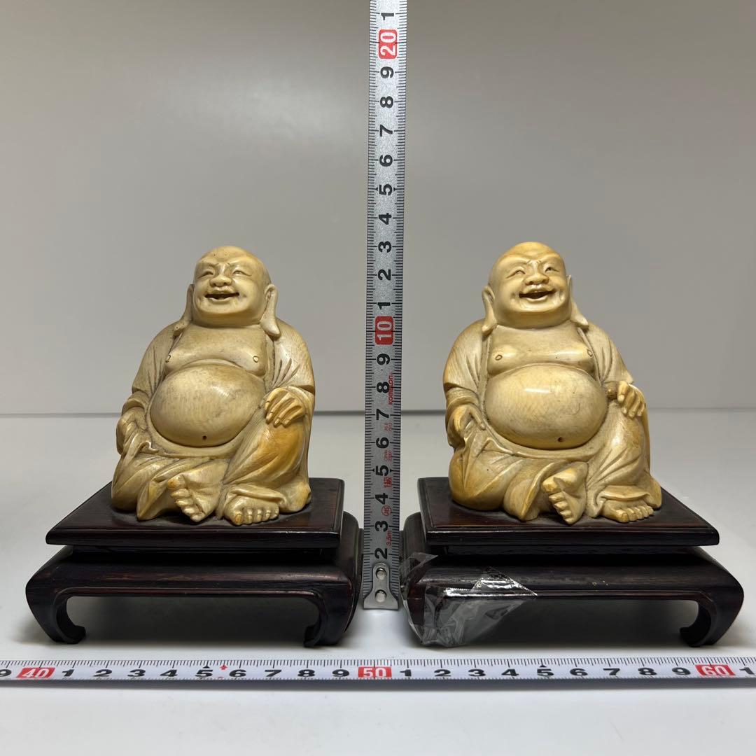 専用　極上 大振 布袋 一対 871g 東キ7-1123⑤ トトオ