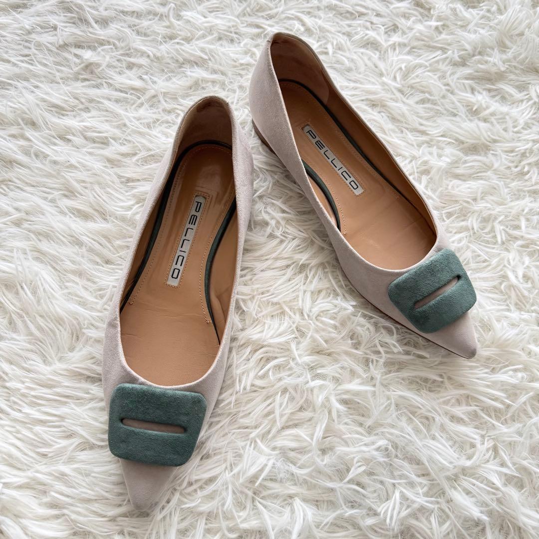 【ペリーコ】パンプス FIBBIA　スエード ポインテッドトゥ 37