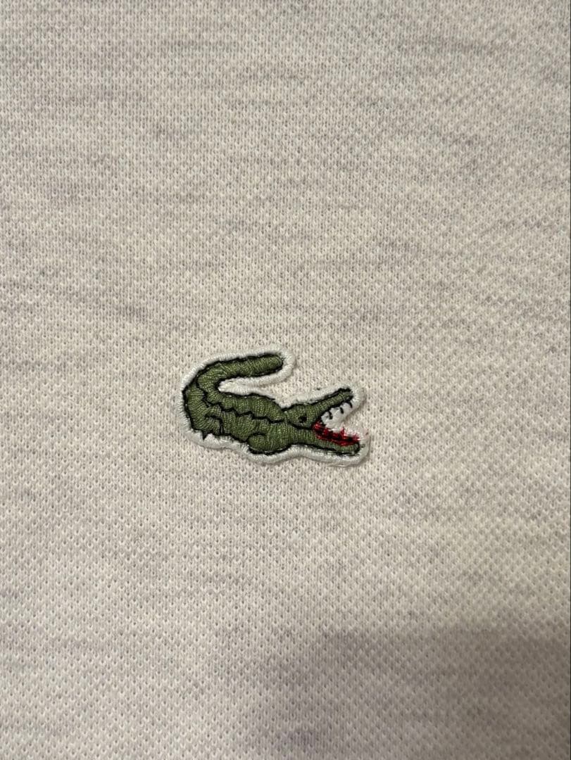 80'S CHEMISE LACOSTE ポロシャツ メランジグレー フランス製