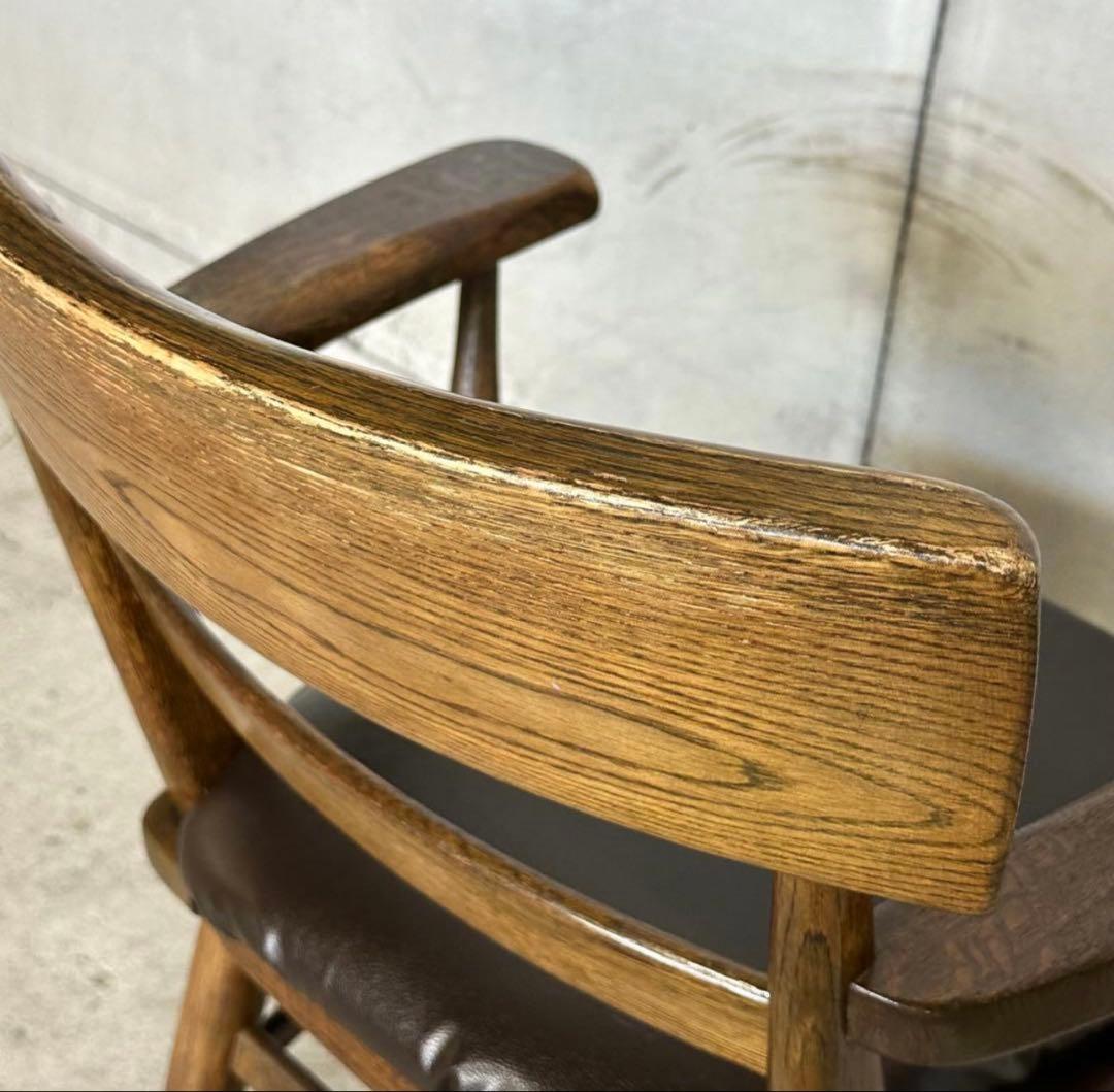 ✦昭和レトロ✦KASHIW 柏木工 アームチェア ウィンザーチェア 座面張替加工