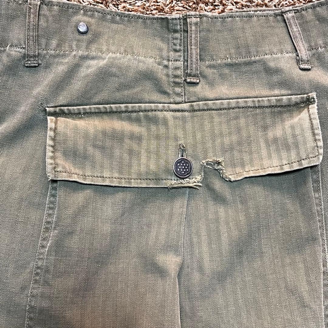 40S US ARMY 実物 M-43 HBT 2ポケット 13スター ボタン