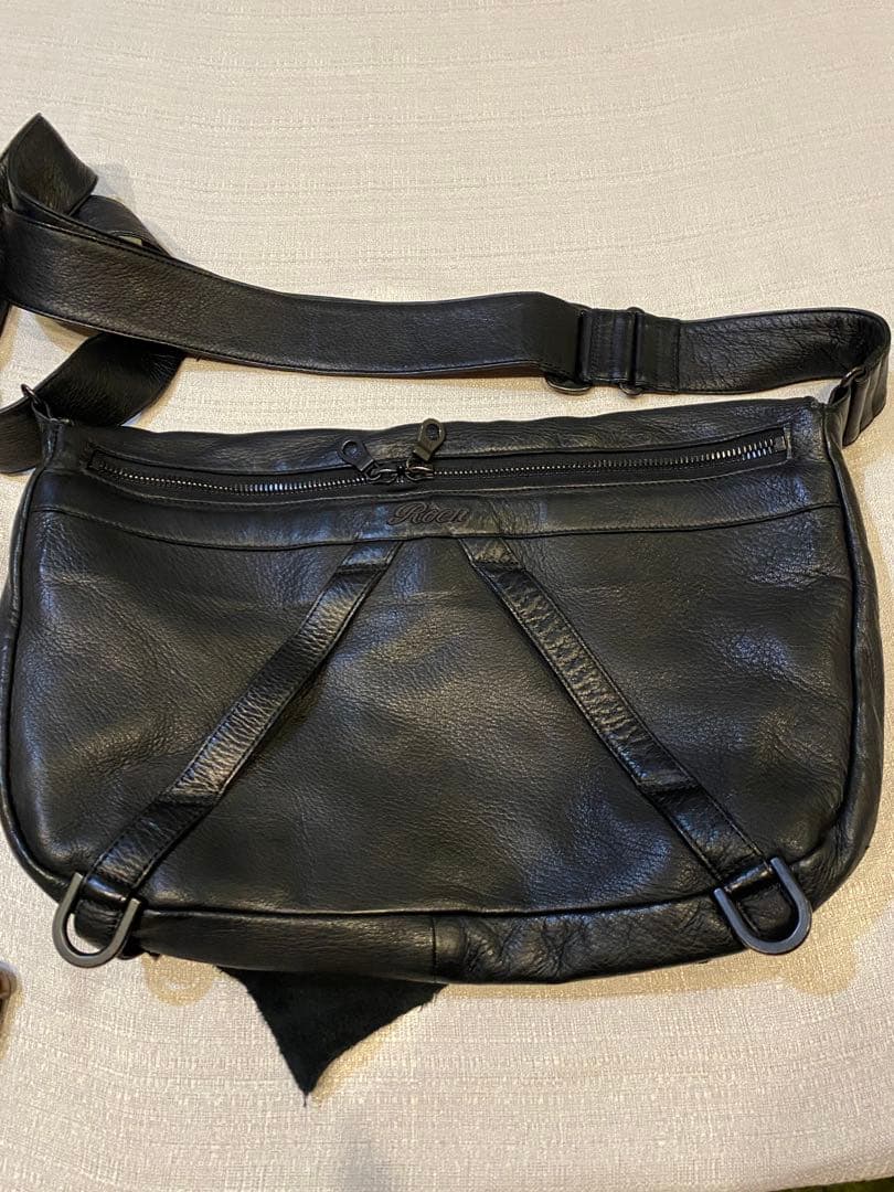 Roen アーカイブ　レザー　ショルダーバッグ　ドクロ　激レア　切りっぱなし
